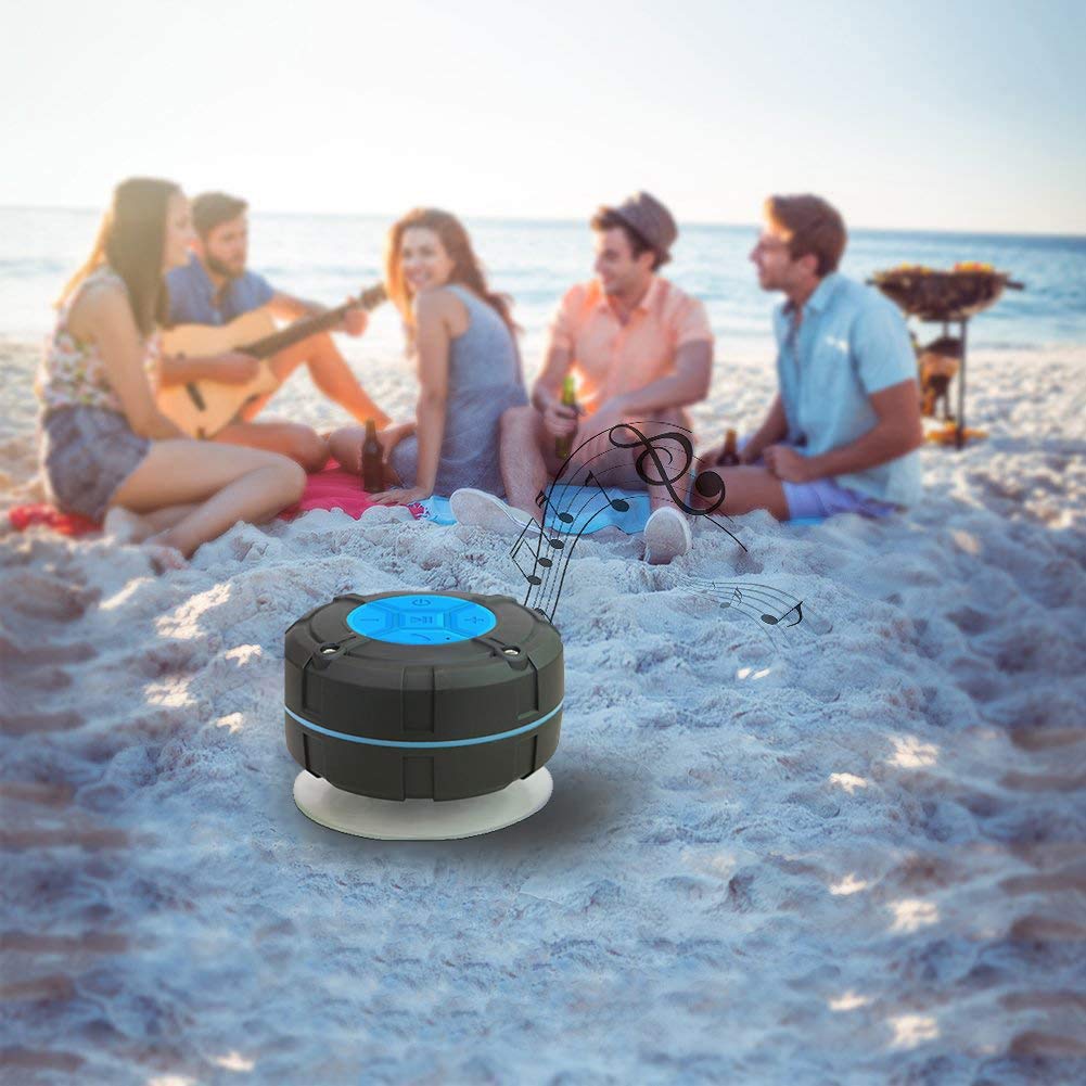 Portable Wireless RGB Shower Speaker With Suction Cup