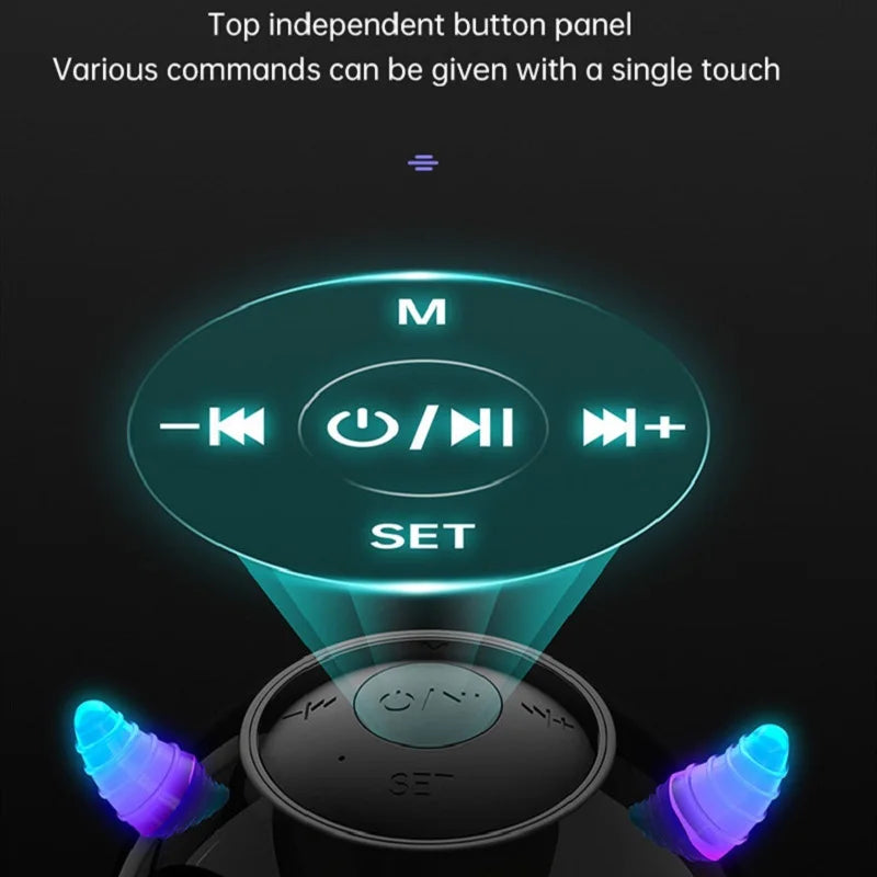 Portable Wireless RGB Shower Speaker With Suction Cup
