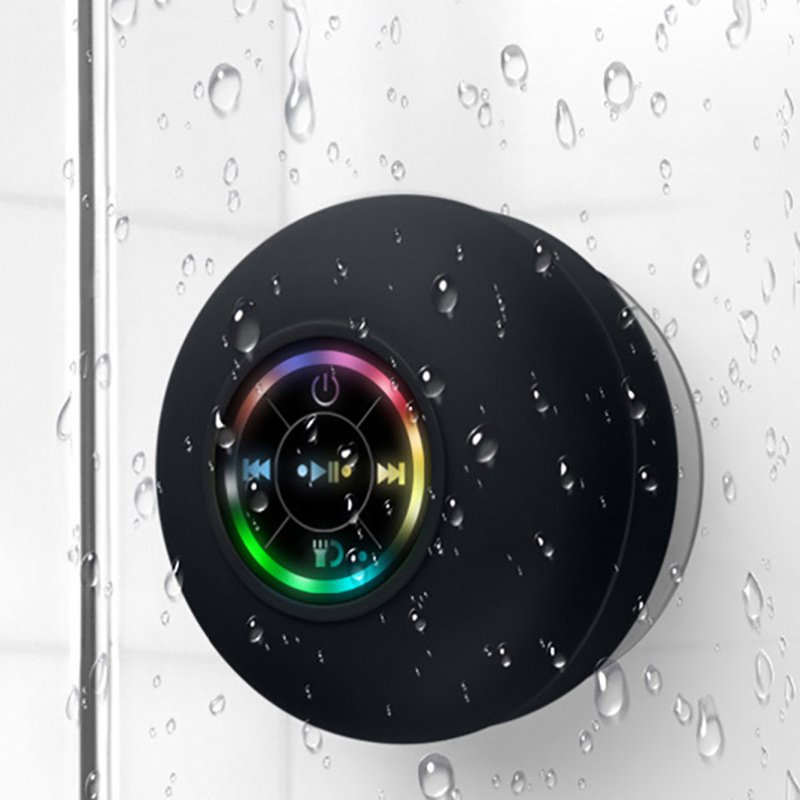 Portable Wireless RGB Shower Speaker With Suction Cup